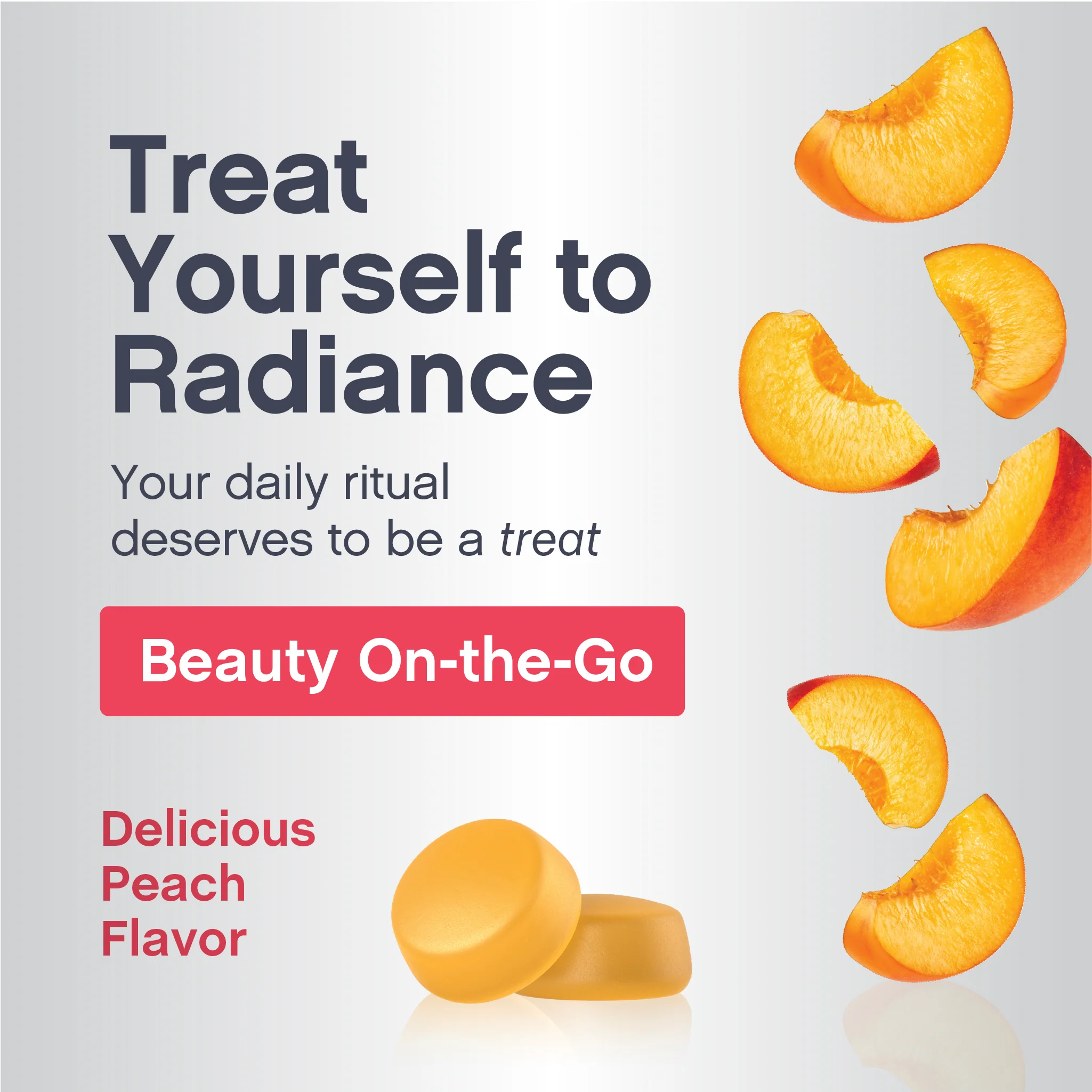 Biotin 10,000 MCG Gummies Peach Flavor, 72 Tasty Vegan Gummies - Image 3