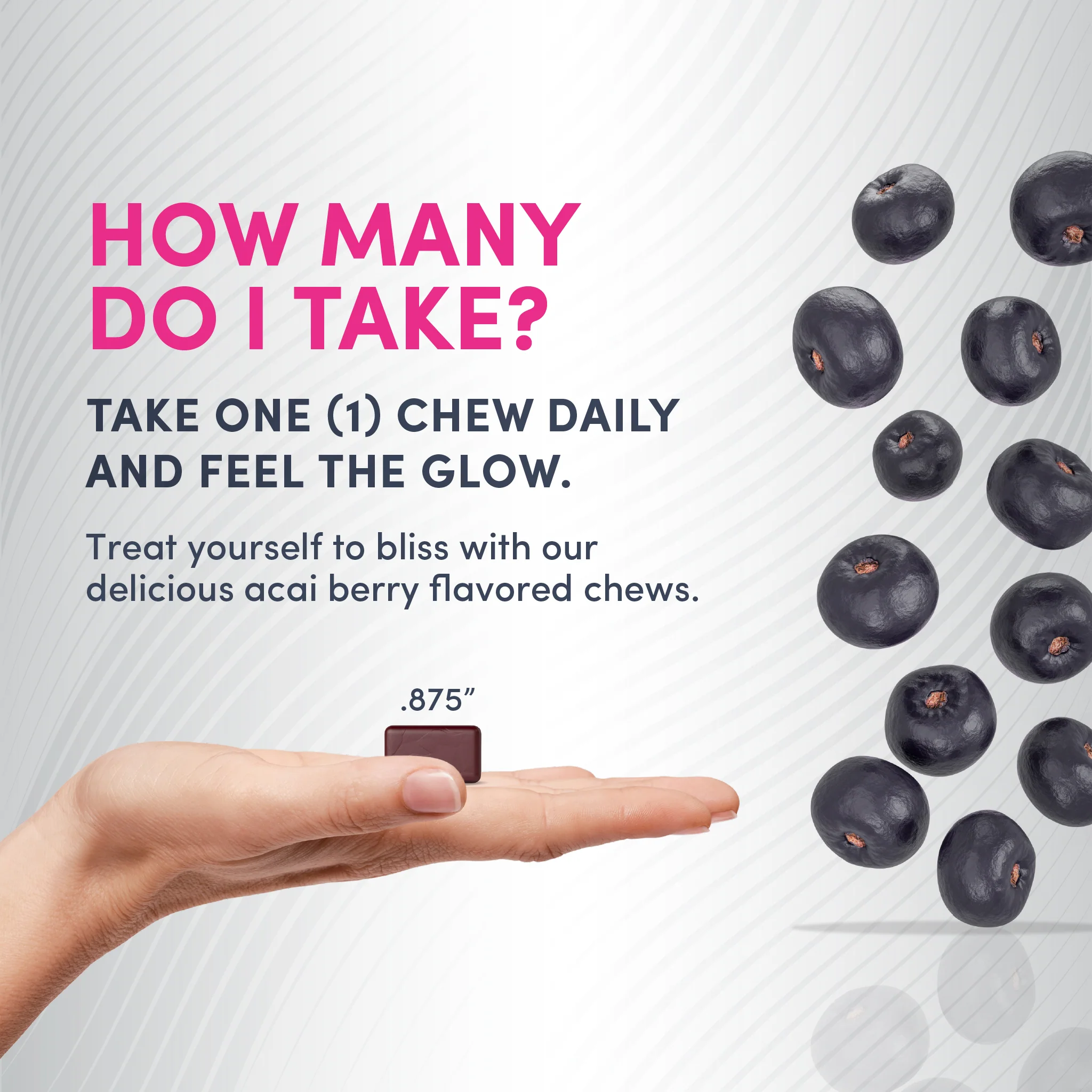 Biotin Beauty Acai Berry Flavor, 30 Tasty Soft Chews - Image 4