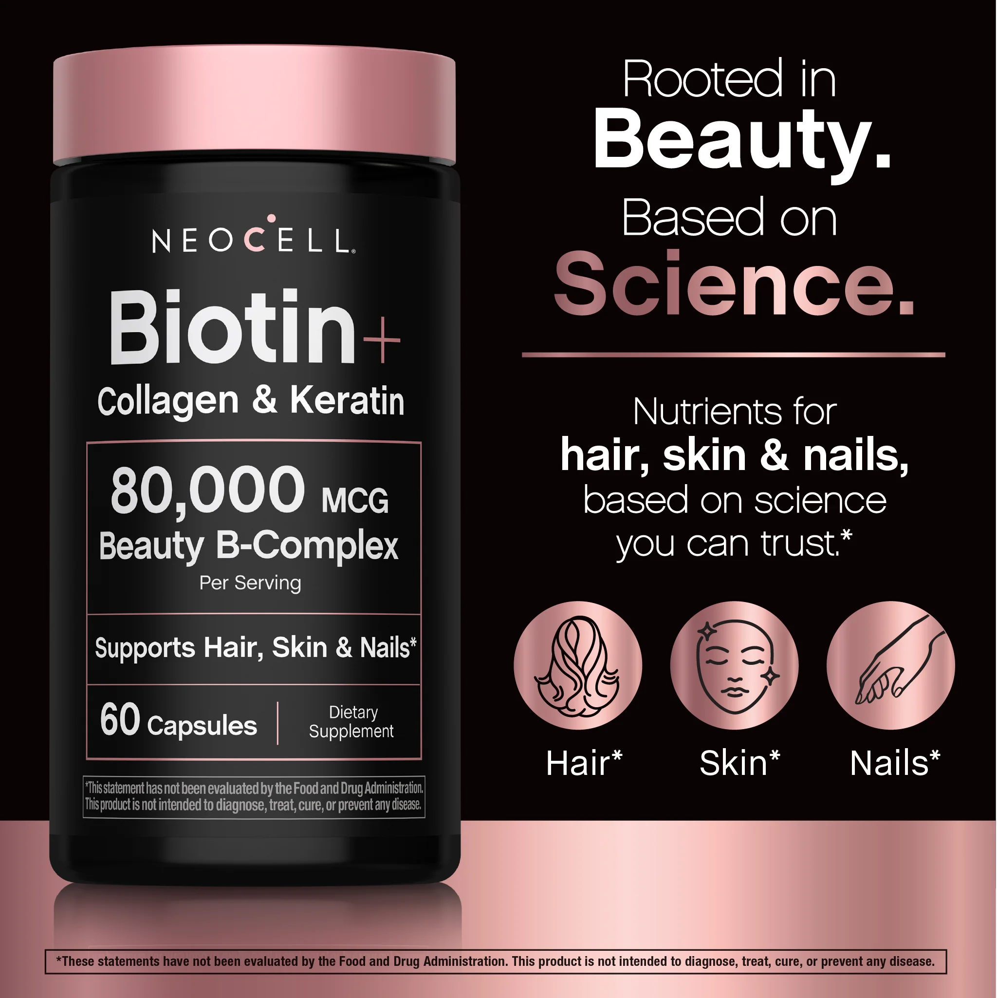 Biotin + Collagen & Keratin, 60 Capsules - Image 4