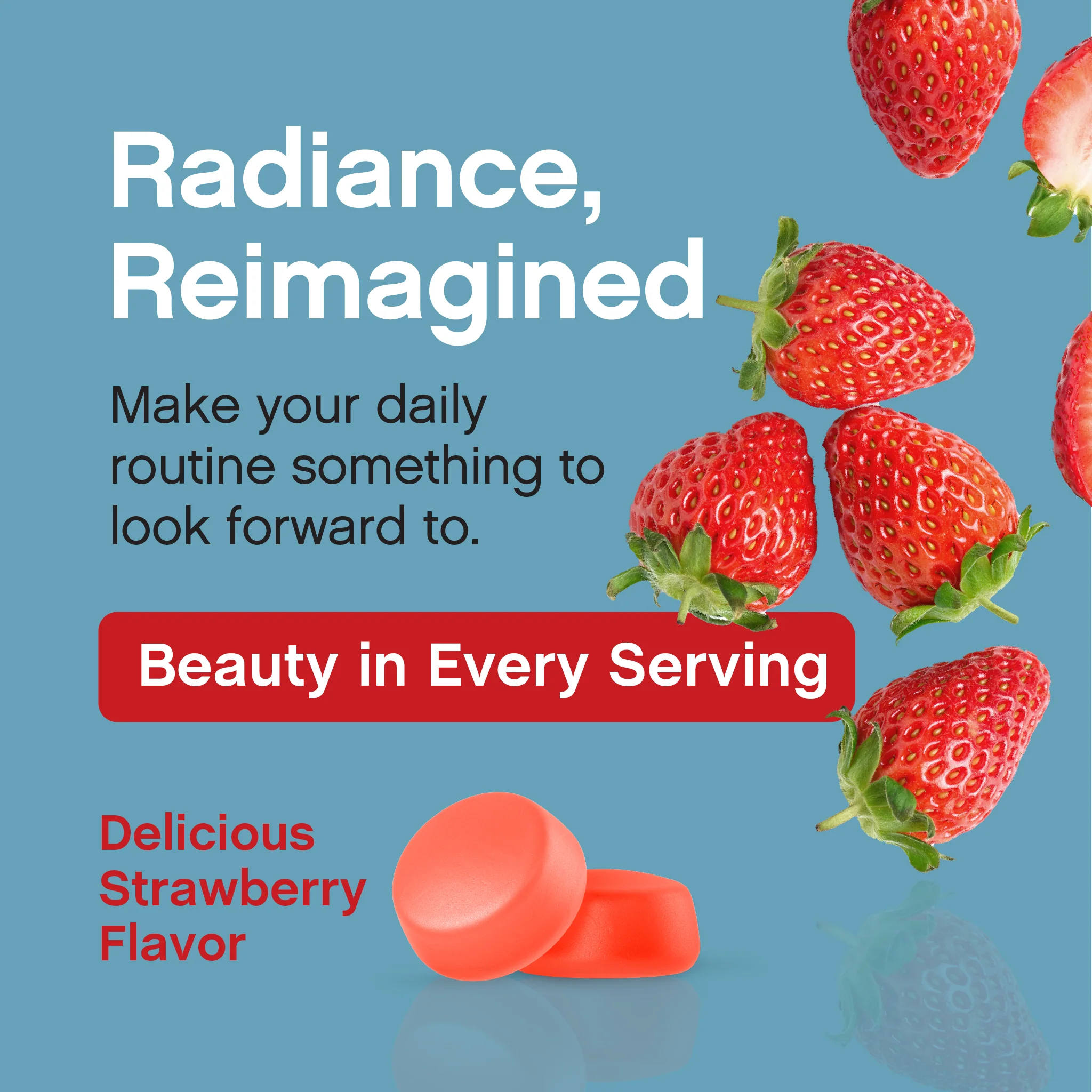 Collagen Bio-Peptides Gummies Strawberry Flavor, 60 Tasty Gummies - Image 4