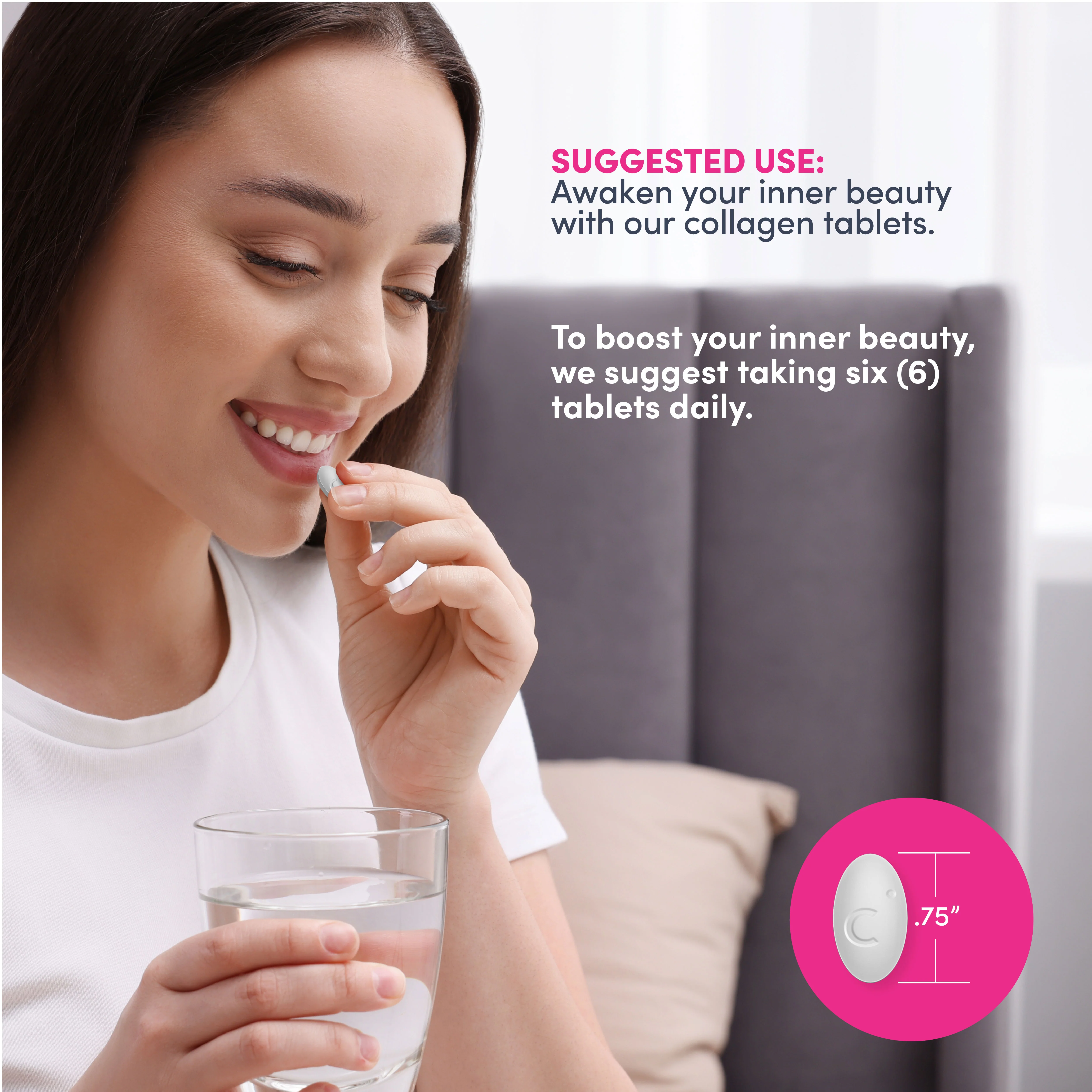 Grassfed Collagen Peptides + C, 6000 mg, 120 Caplets - Image 5