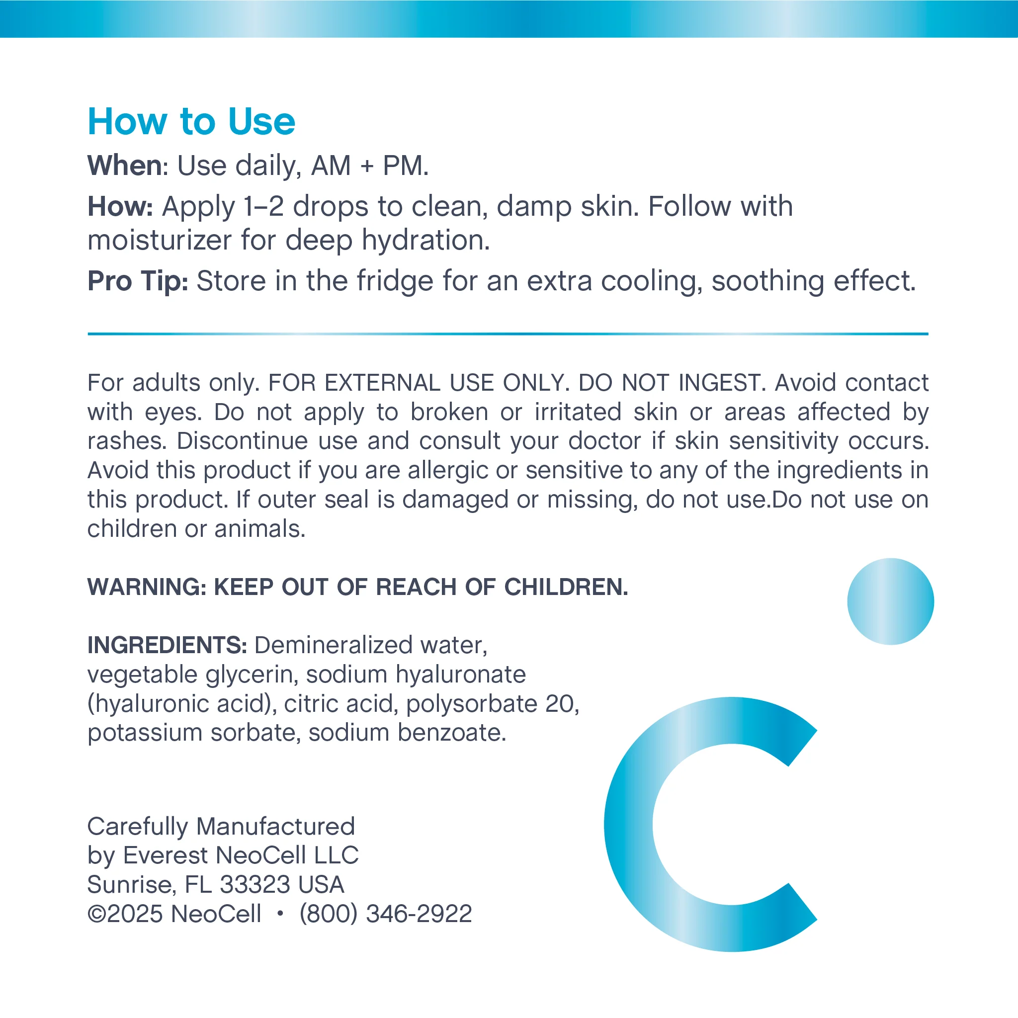 Hyaluronic Acid Hydration Serum, 2 fl oz (59 mL) Dropper Bottle - Image 3