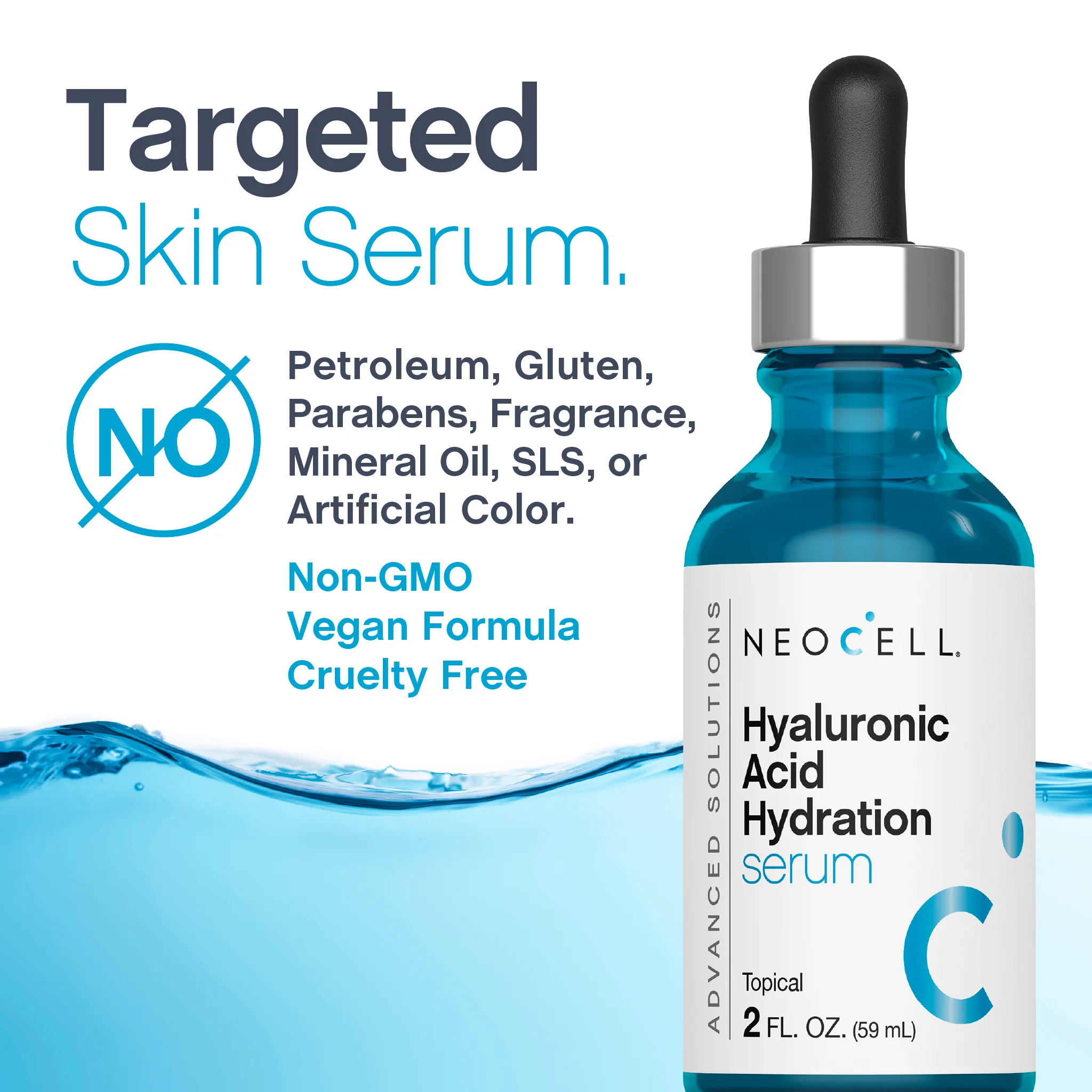 Hyaluronic Acid Hydration Serum, 2 fl oz (59 mL) Dropper Bottle - Image 5