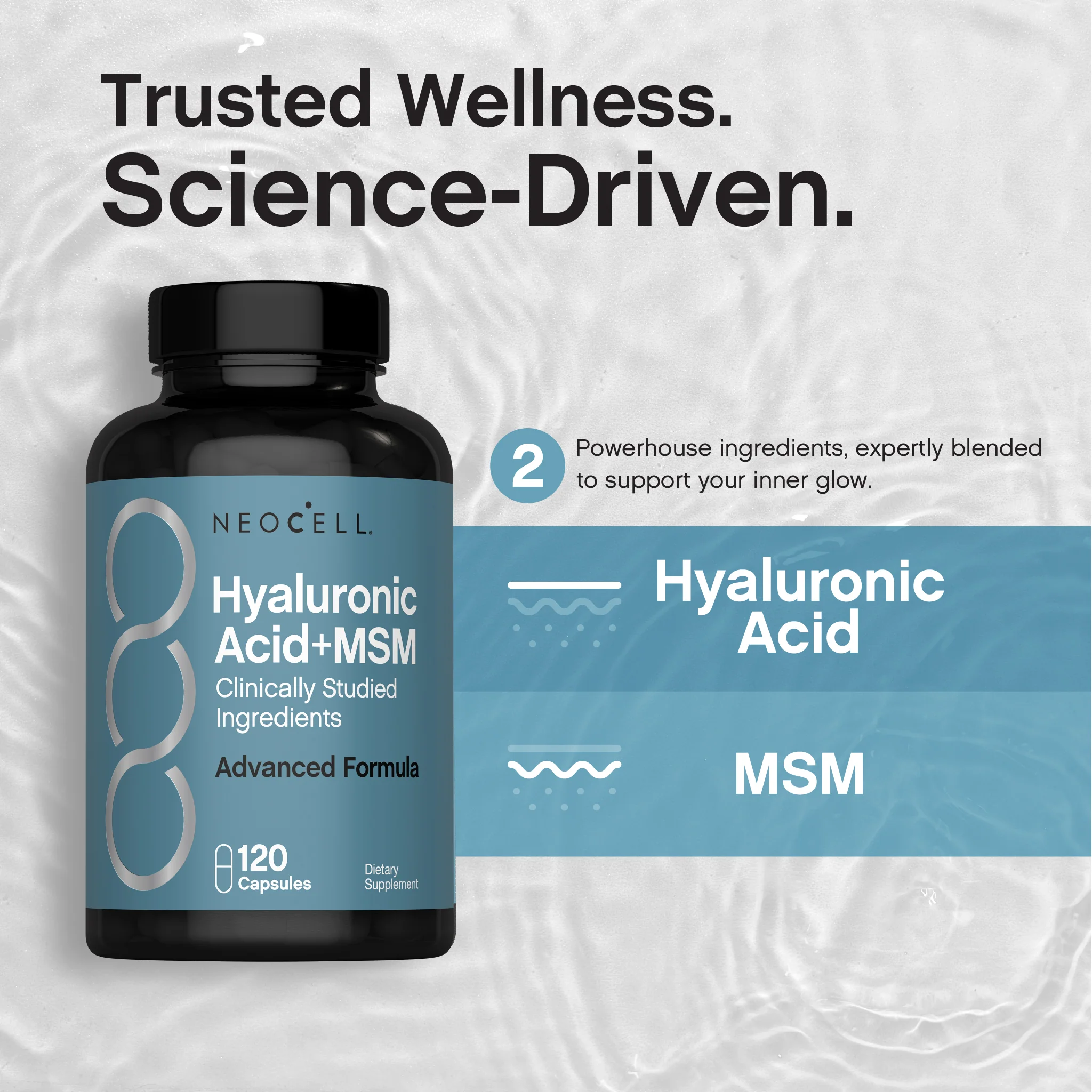 Hyaluronic Acid + MSM, 120 Capsules - Image 4
