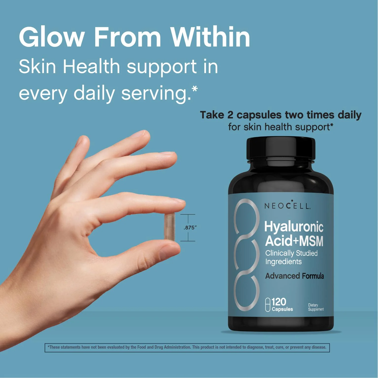 Hyaluronic Acid + MSM, 120 Capsules - Image 6