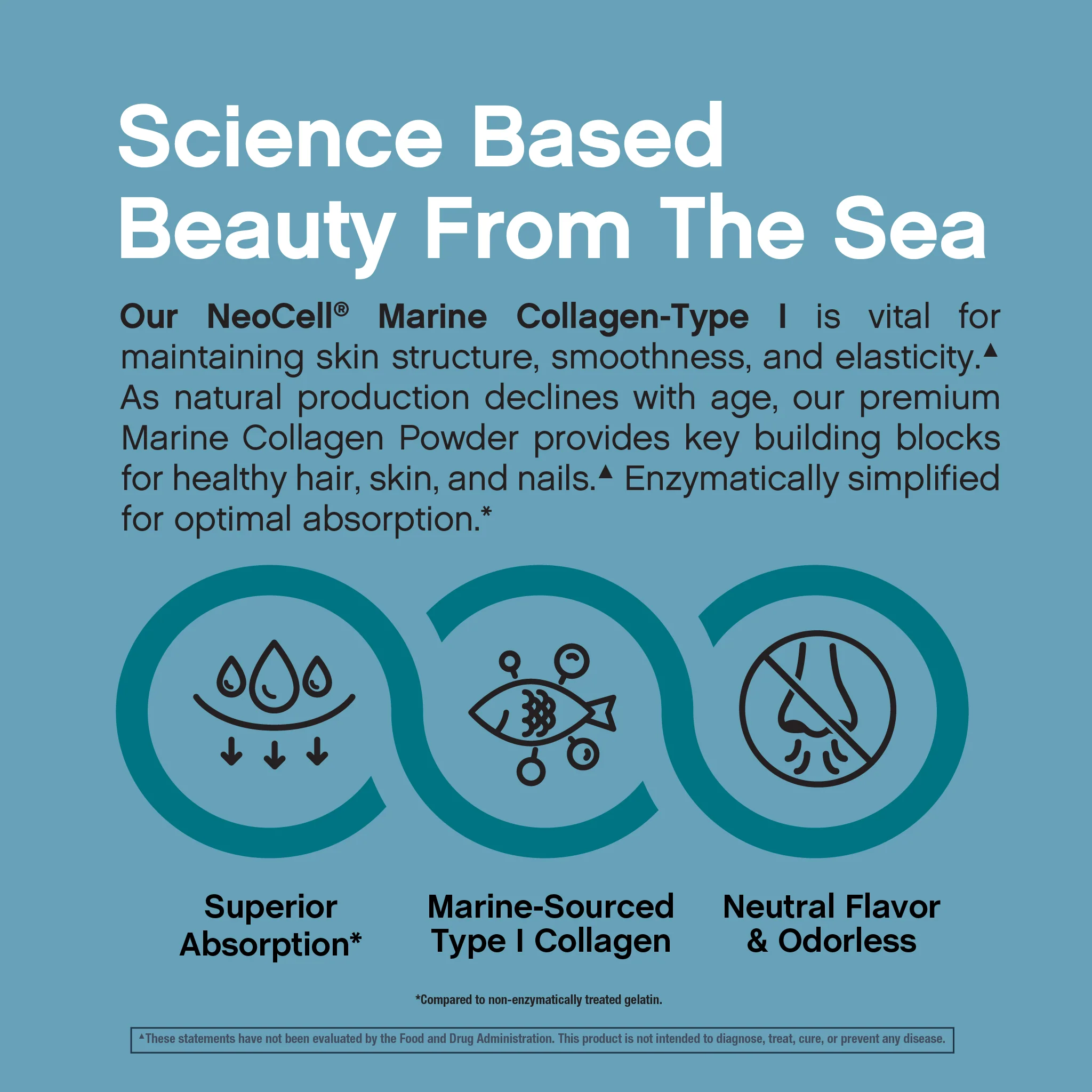 Marine Collagen Bio-Peptides, 8 oz (226 g) Powder - Image 3