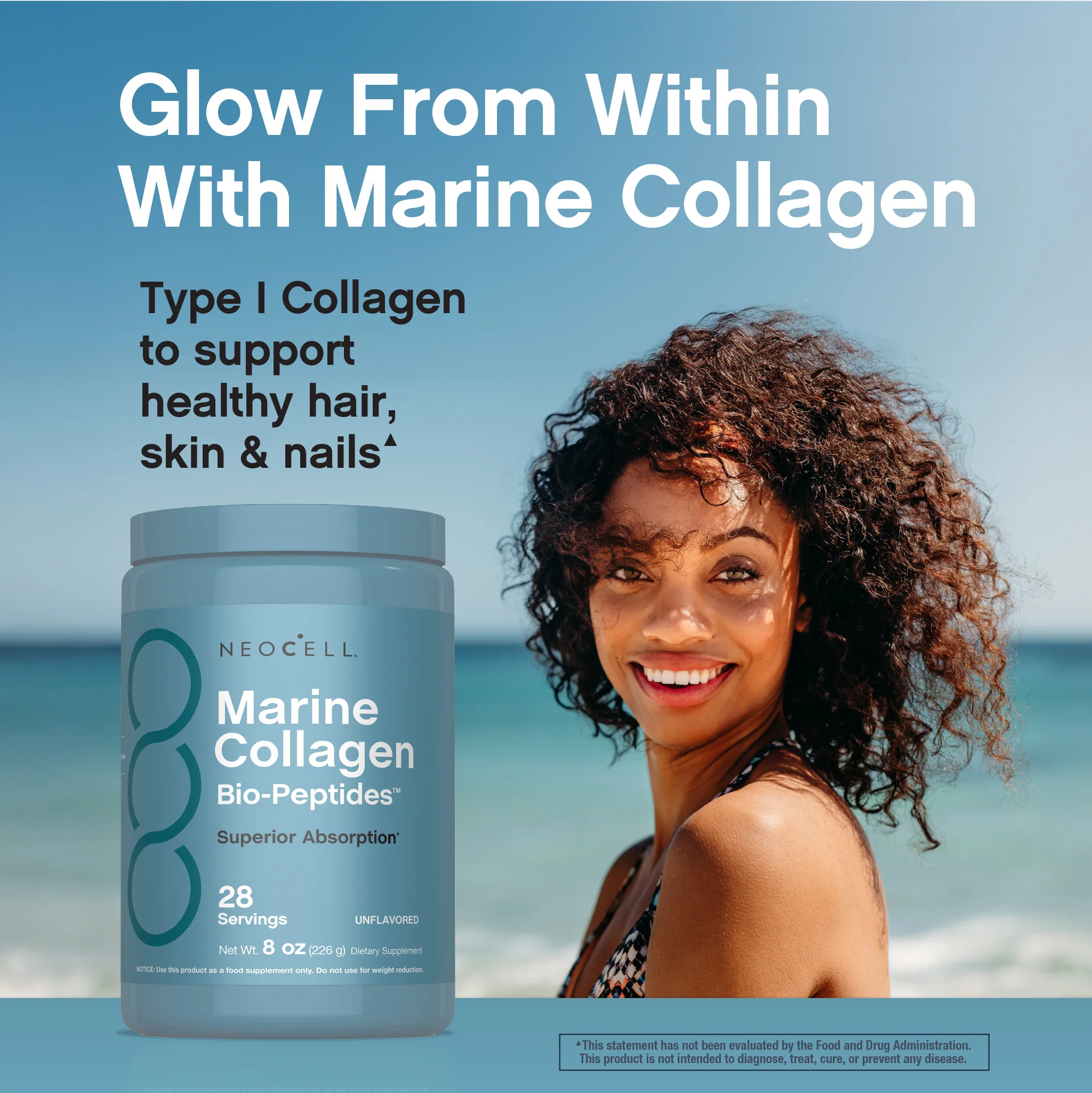 Marine Collagen Bio-Peptides, 8 oz (226 g) Powder - Image 7