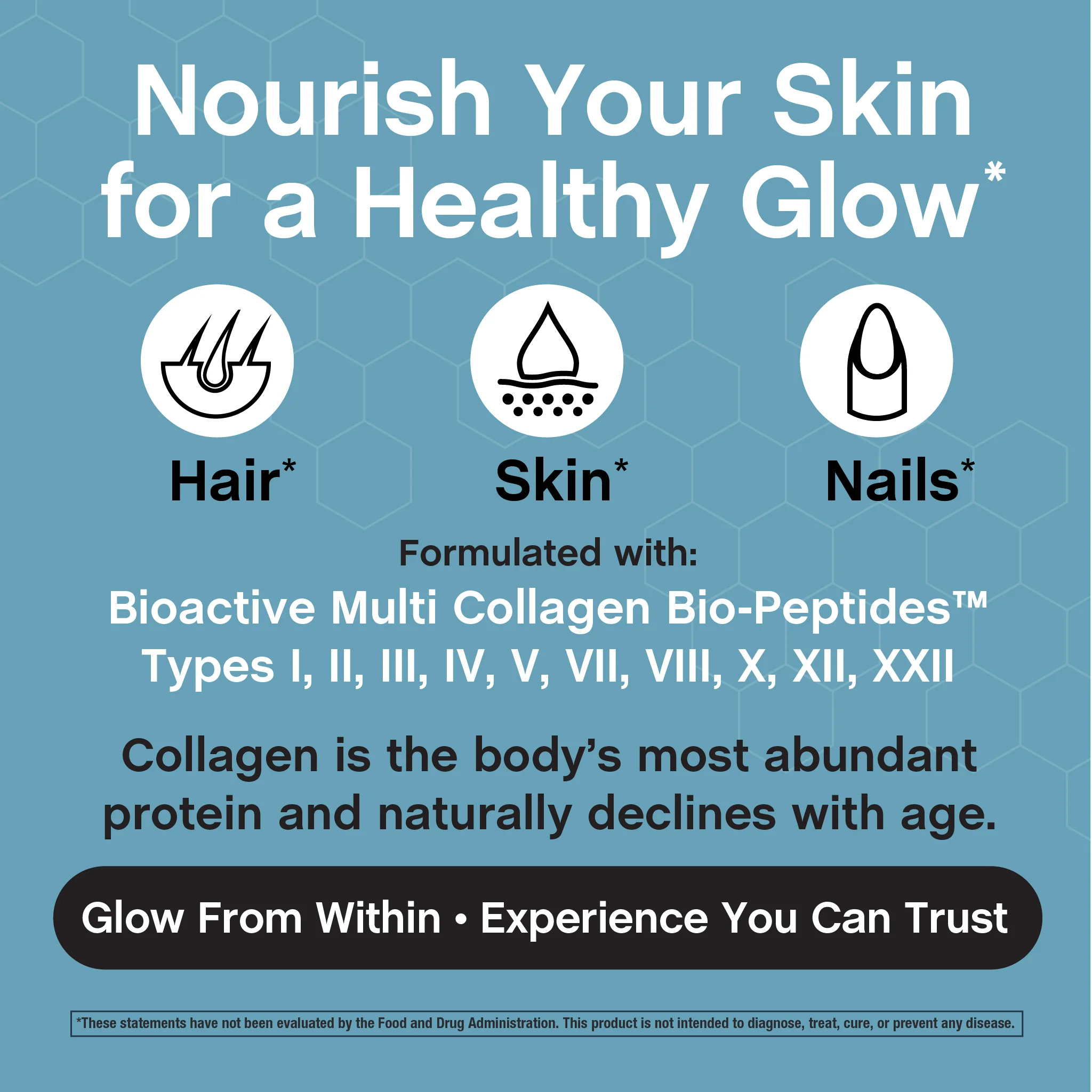 Multi Collagen Bio-Peptides Protein, 6000 mg, 360 Caplets - Image 3