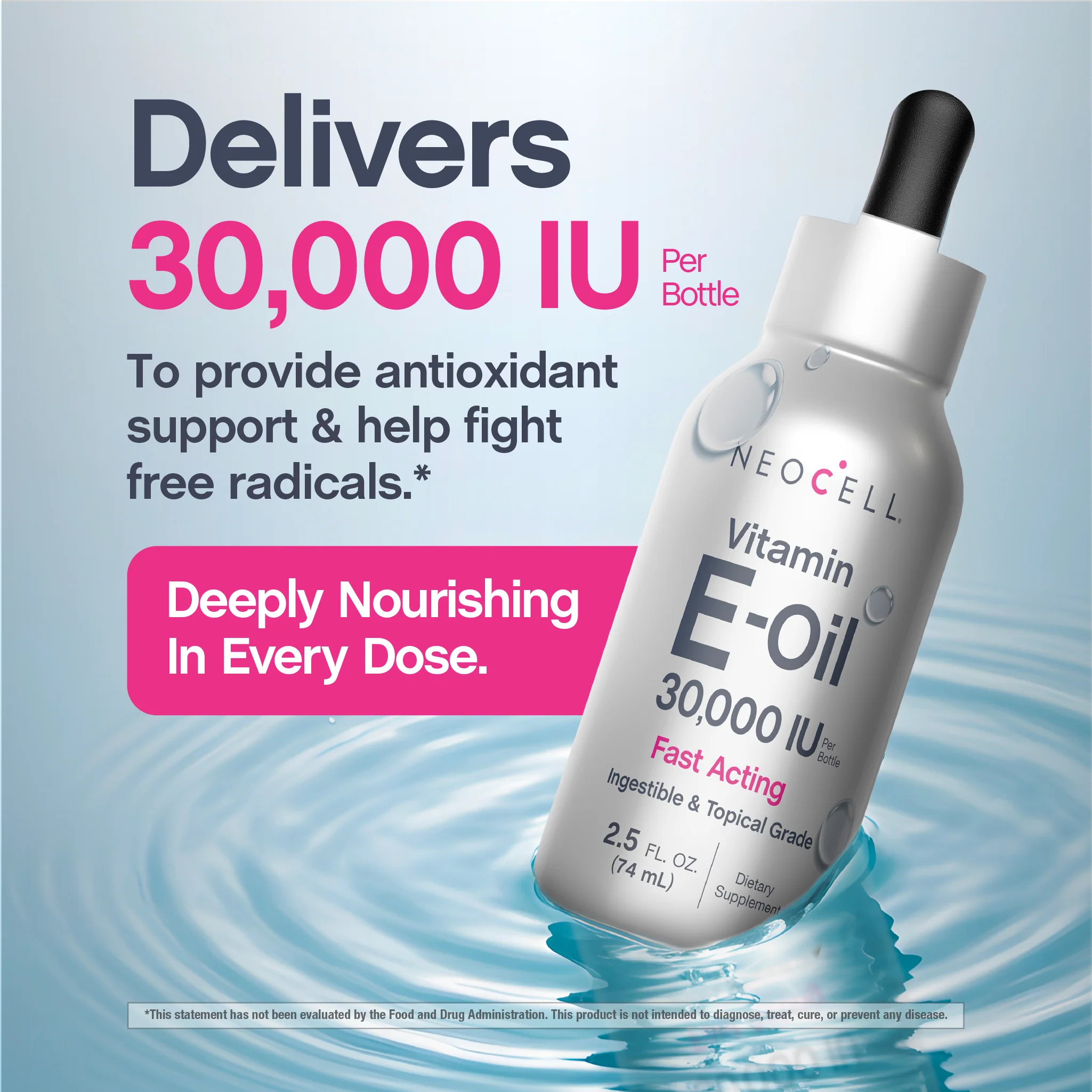 Vitamin E Oil Fast Acting, 30,000 IU, 2.5 fl oz (74 mL) Liquid - Image 6